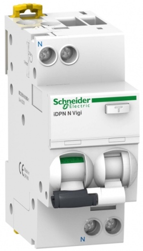 Выключатель автоматический дифференциальный iDPN N VIGI 1п+N 6А B 30мА тип AC | код. A9D55606 | Schneider Electric 